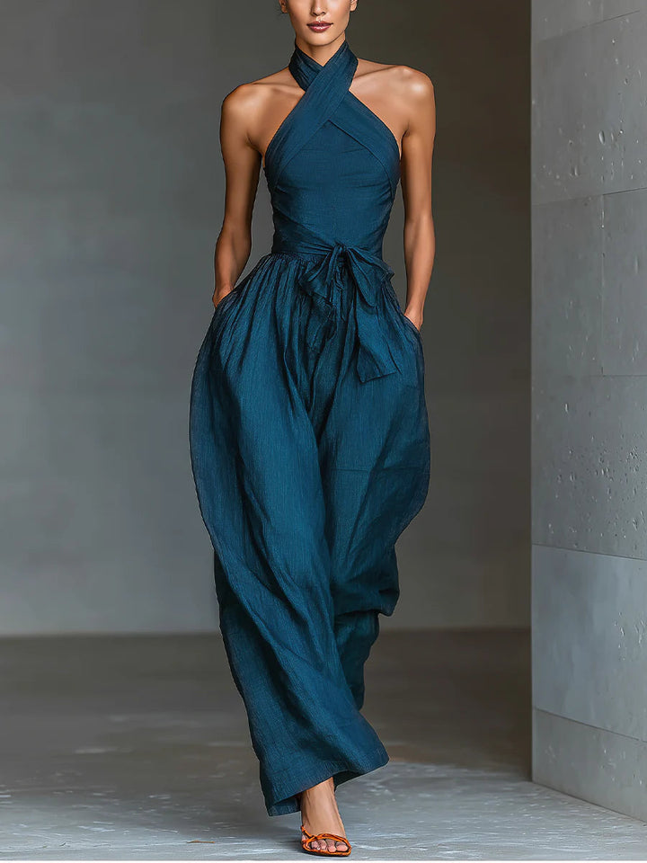 Mollie | Chic Jumpsuit with Belted Waist and Wide Legs