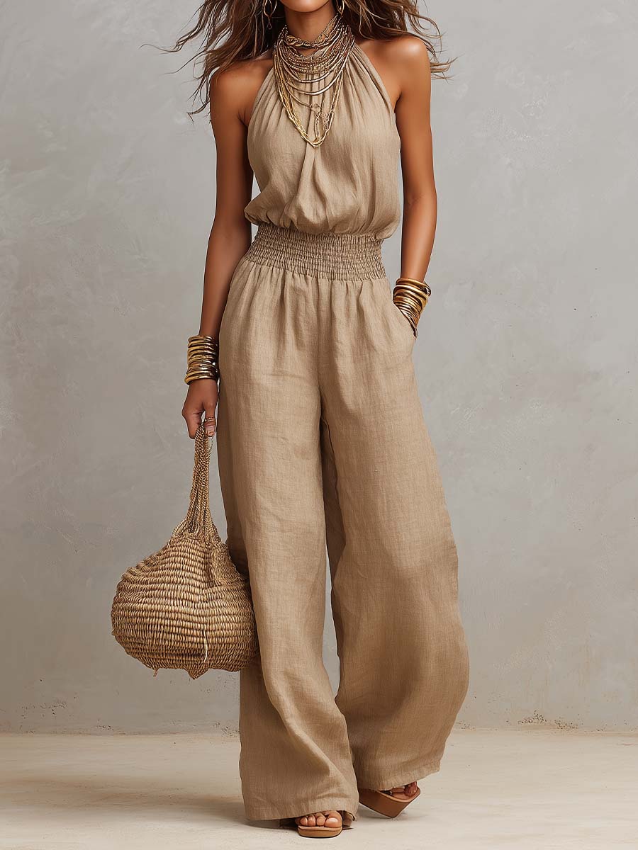 Loraine | Elegant Jumpsuit with Three Quarter Sleeves and Tailored Fit