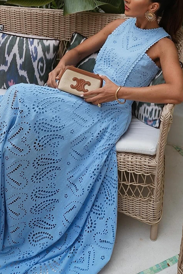 Larissa | Embroidered, High-Waist Maxi Skirt Set