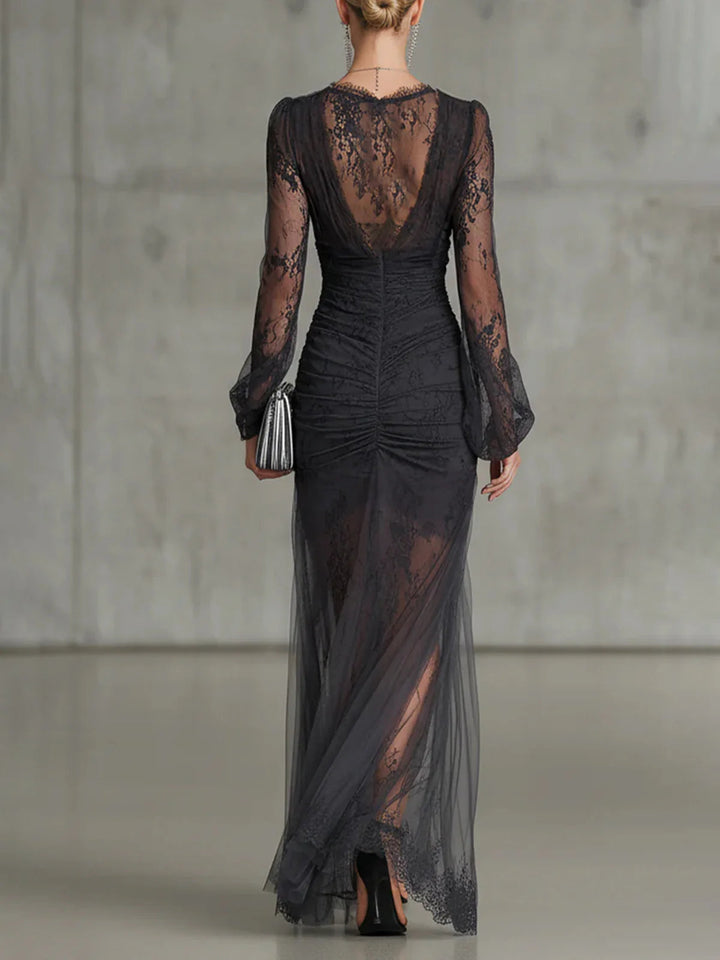 Jasmin - Floral Print Chiffon Maxi Dress