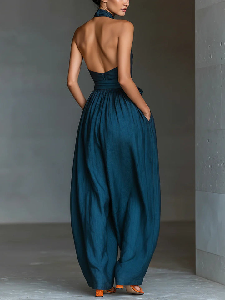 Mollie | Chic Jumpsuit with Belted Waist and Wide Legs