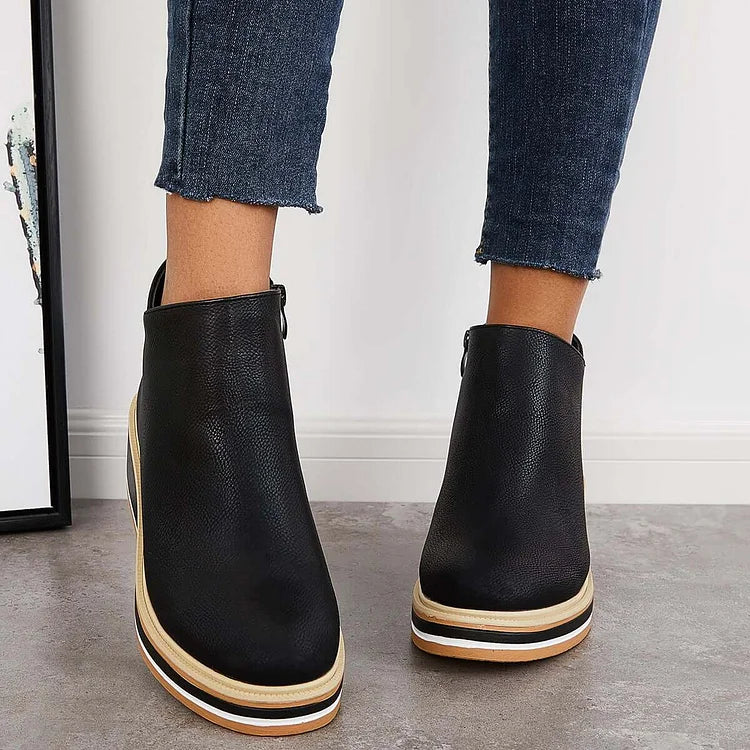 Mignon Modern Luxe | Chic Leather Ankle Boots