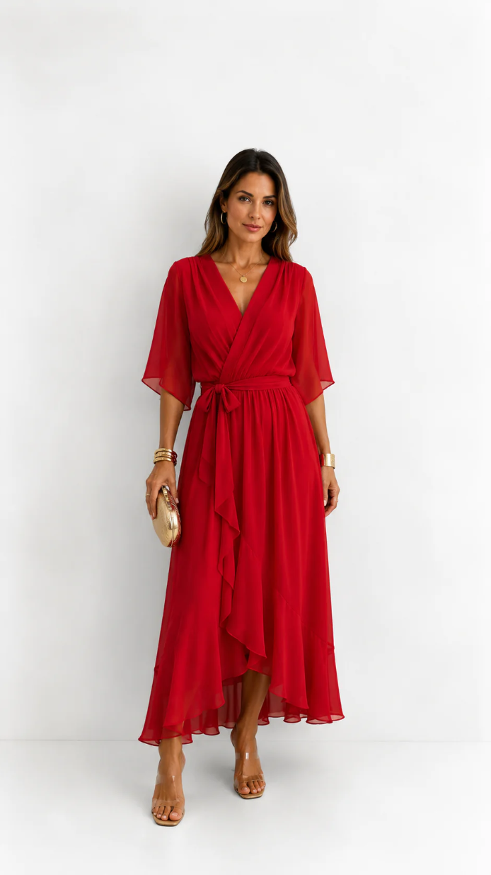 Camie | Elegant Floral Print Maxi Dress