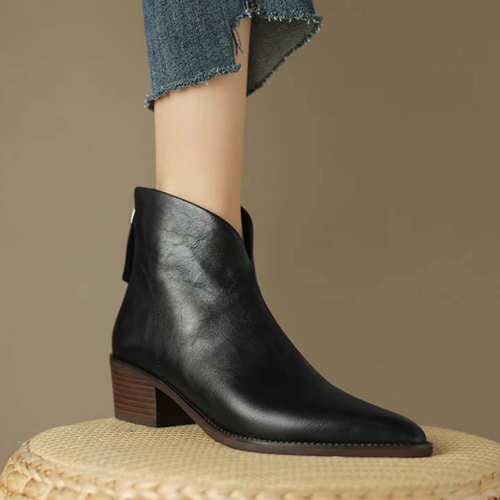 Carolyn | Leather Ankle Boots