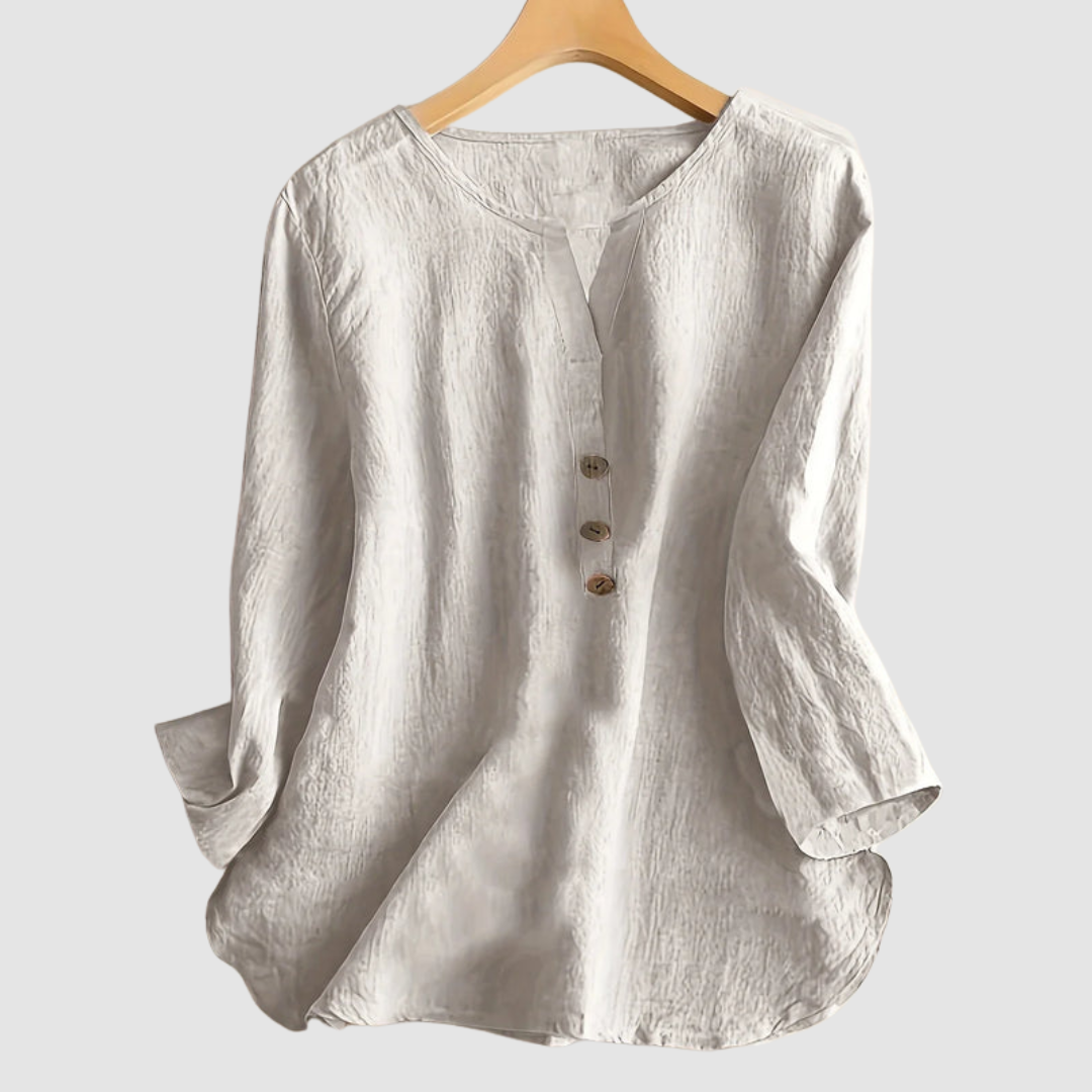 Melisa | Casual Cotton Linen Blouse