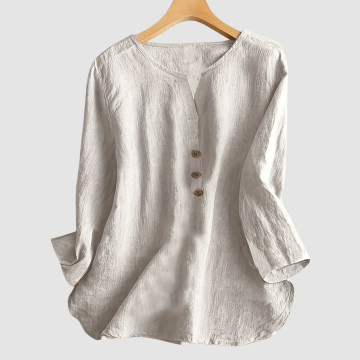 Melisa | Casual Cotton Linen Blouse