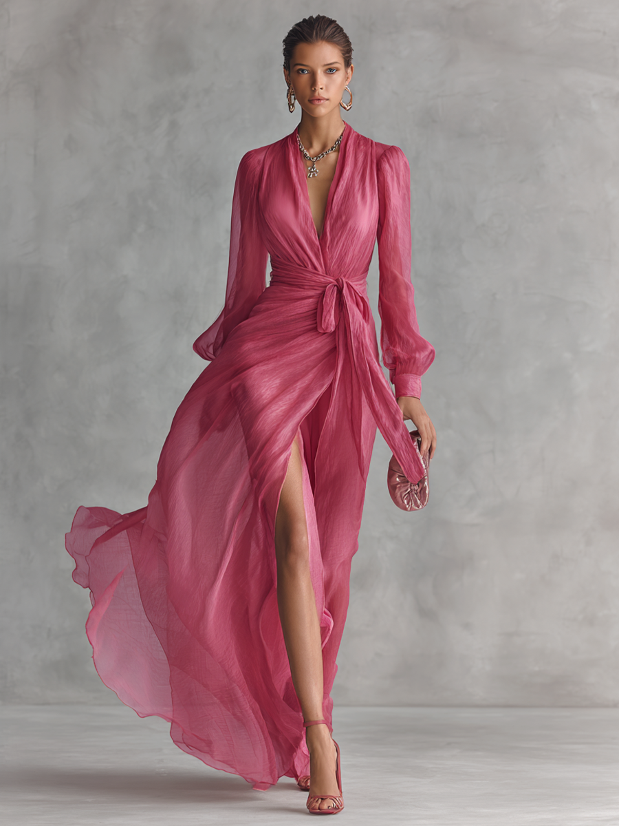 Charlee | Elegant Three Quarter Sleeve Midi Dress