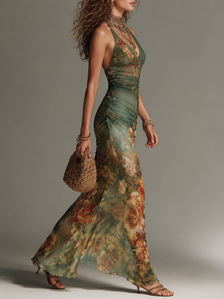 Shantoria | Floral Print Maxi Dress