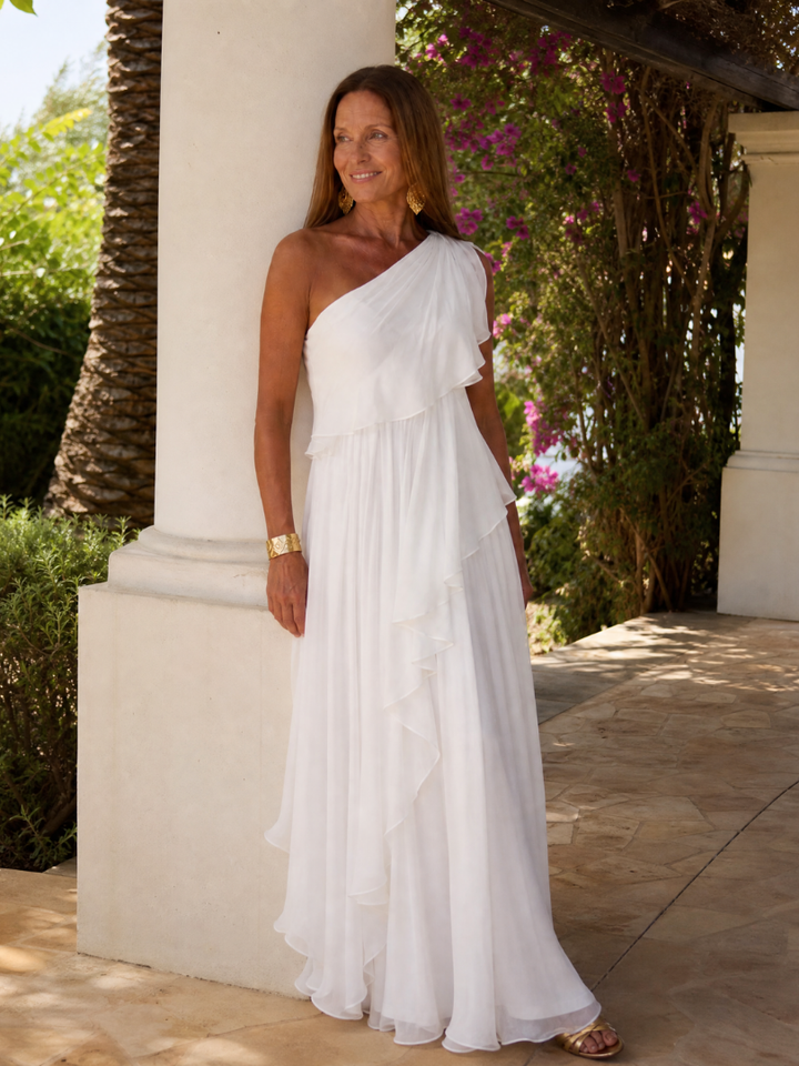 Tracey | Floral Print Three Quarter Sleeve Maxi Dress