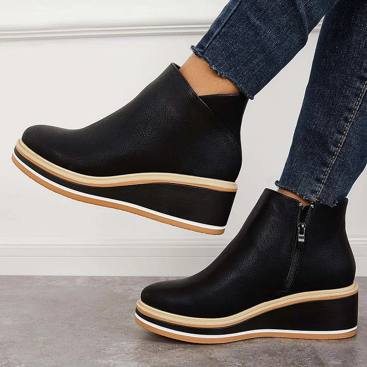Mignon Modern Luxe | Chic Leather Ankle Boots