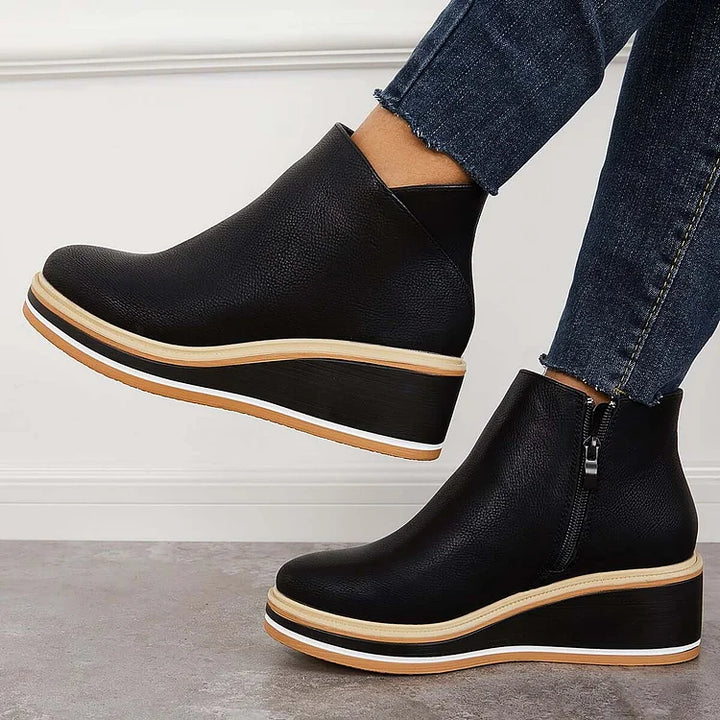 Mignon Modern Luxe | Chic Leather Ankle Boots