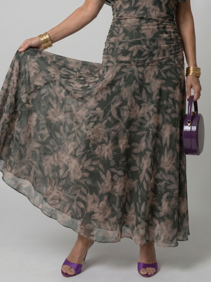 Calen - Off Shoulder Flow Midi Dress | Casual, Elegant, Comfortable