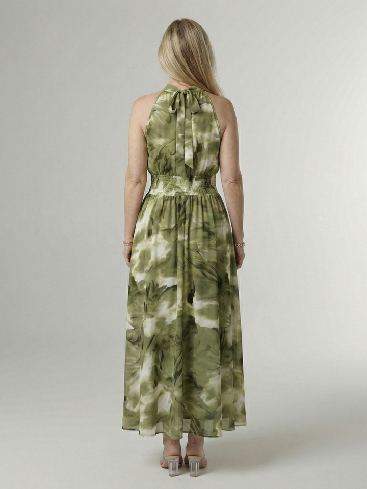 Sylin Gathered Halter Midi Dress - Elegant silhouette, gathered design, flattering fit Midi Dress