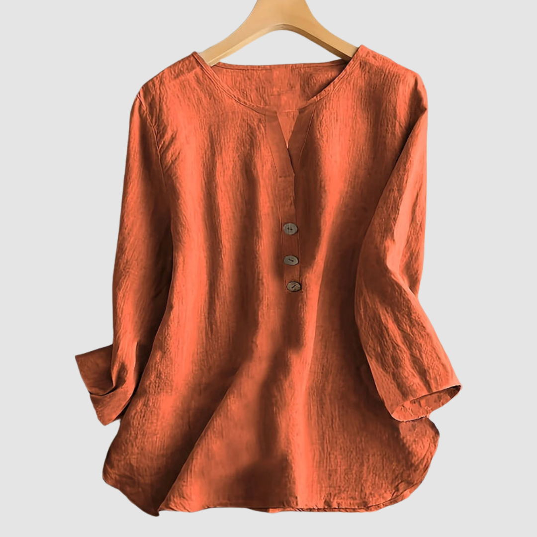 Melisa | Casual Cotton Linen Blouse