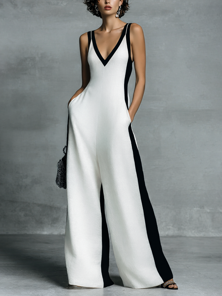 Brylee | Chic Jumpsuit with Three Quarter Sleeves and Relaxed Fit