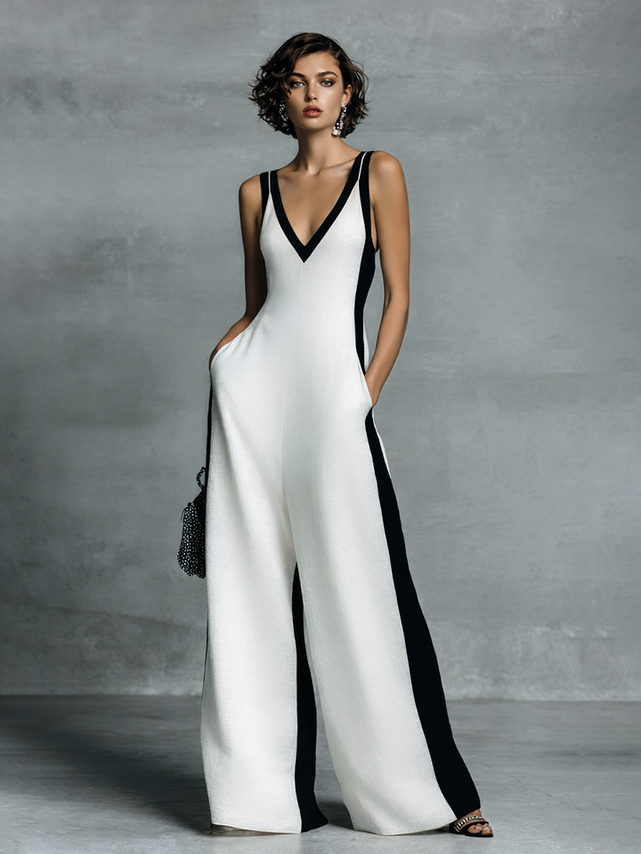 Brylee | Chic Jumpsuit with Three Quarter Sleeves and Relaxed Fit