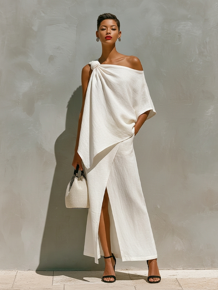 Alarice Minimalist Set | Chic, Versatile, Effortless Midi Dress