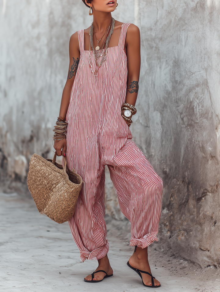 Chloe | Chic Jumpsuit with Three Quarter Sleeves and Tailored Fit