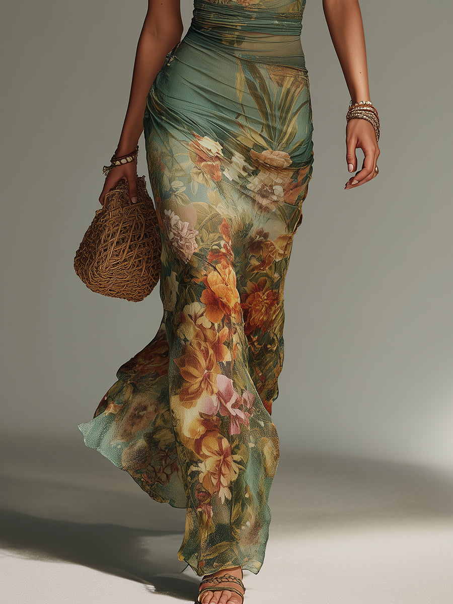 Shantoria | Floral Print Maxi Dress