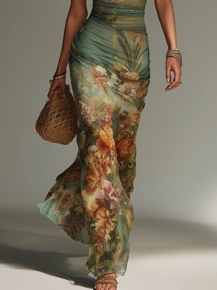 Shantoria | Floral Print Maxi Dress