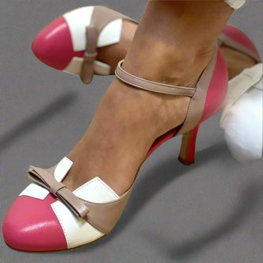 Bellarosa | Colorful sandals with knot and strap, round toe