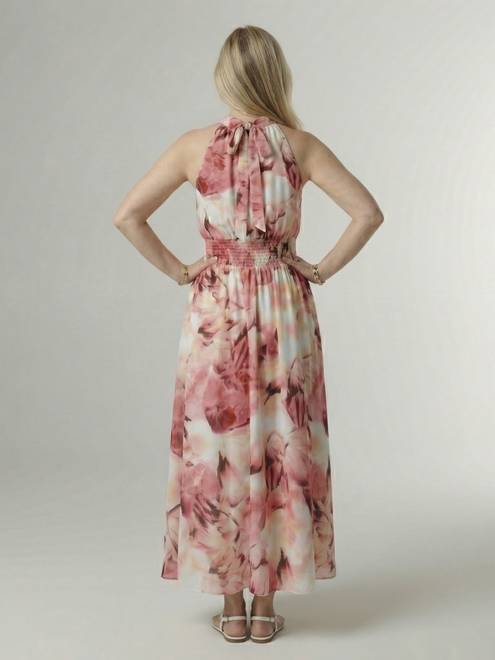 Sylin Gathered Halter Midi Dress - Elegant silhouette, gathered design, flattering fit Midi Dress