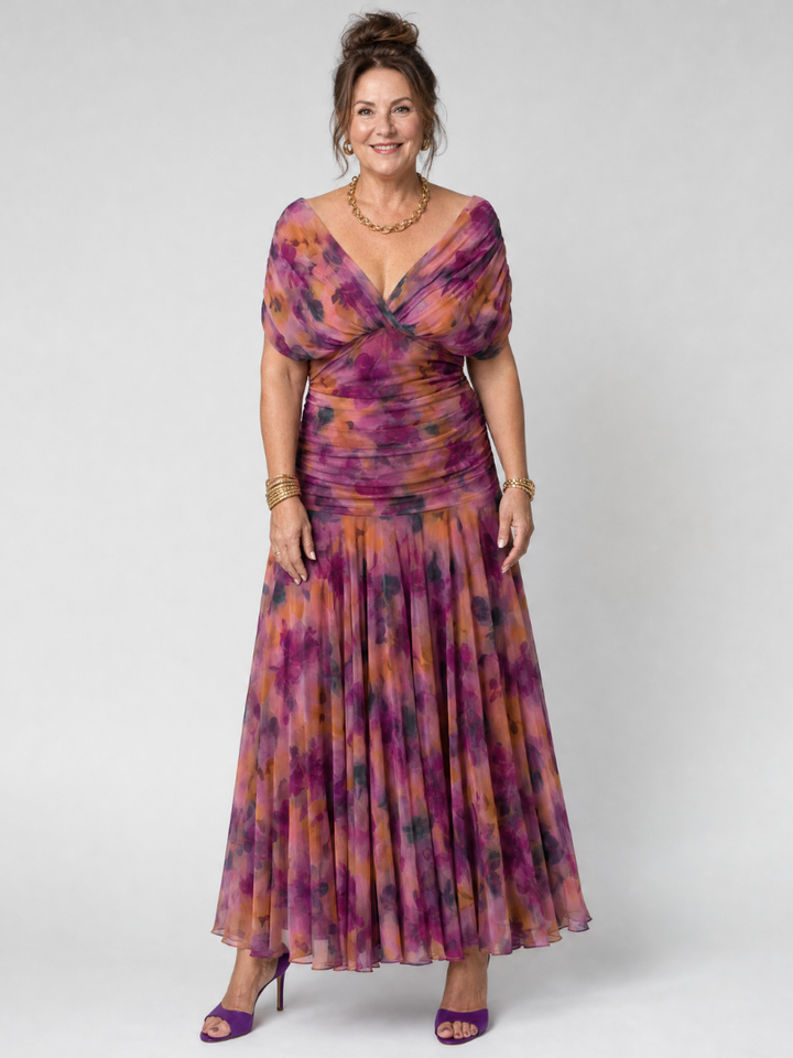 Calen - Off Shoulder Flow Midi Dress | Casual, Elegant, Comfortable