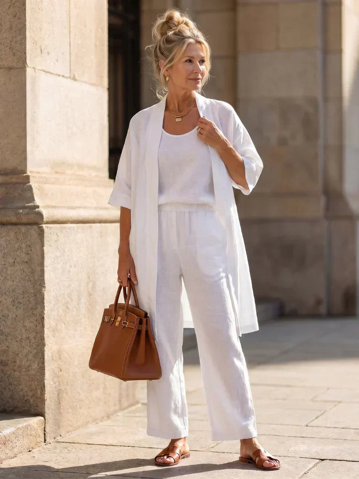 Lorrin Elegant Set | Textured Knit Maxi Dress