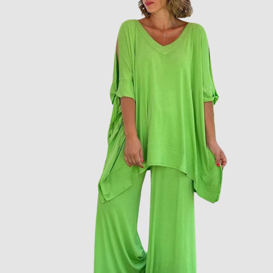 Zinnia Relaxed Style Set - Casual Knit Maxi Dress