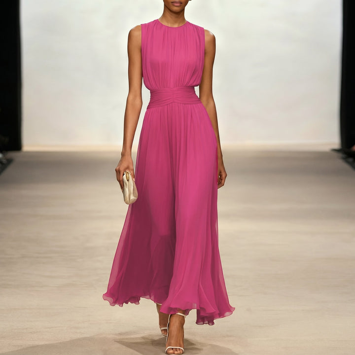 Chayna | Elegant Three Quarter Sleeve Maxi Dress