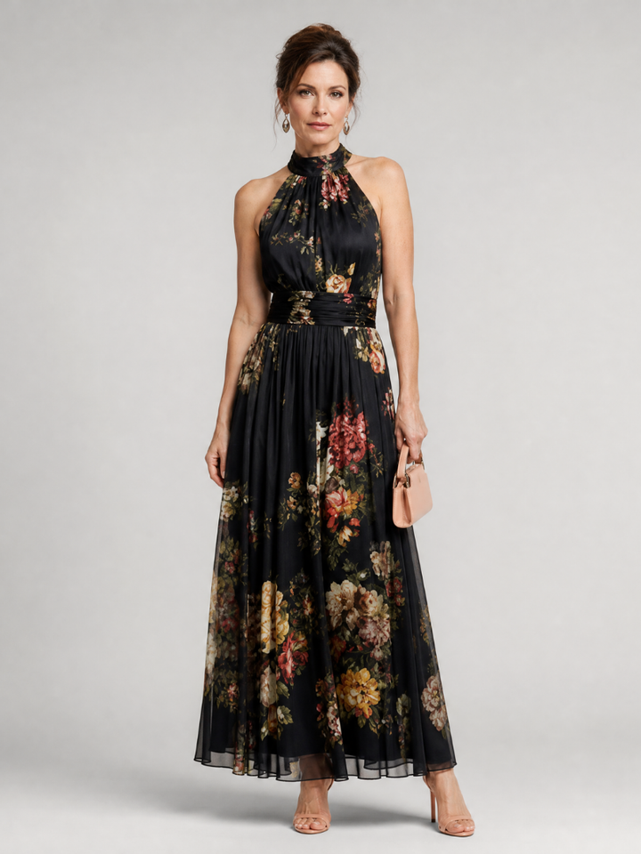 Sior Floral Halter Neck Midi Dress | Floral Print, Halter Neck, Midi