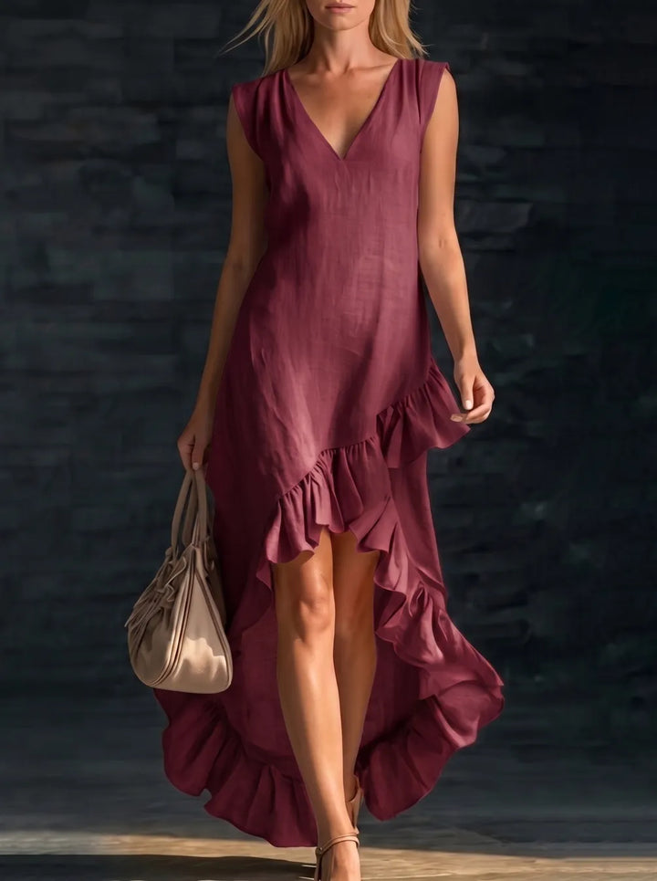Rayne | Elegant Three Quarter Sleeve Midi Dress
