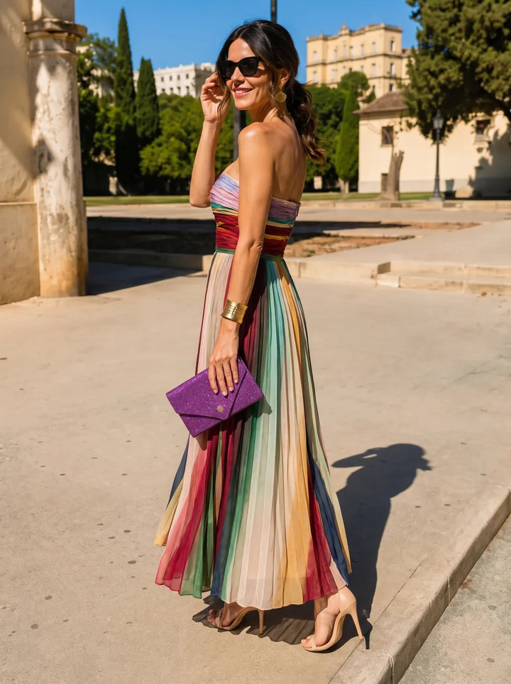 Eliza | Floral Print Chiffon Maxi Dress