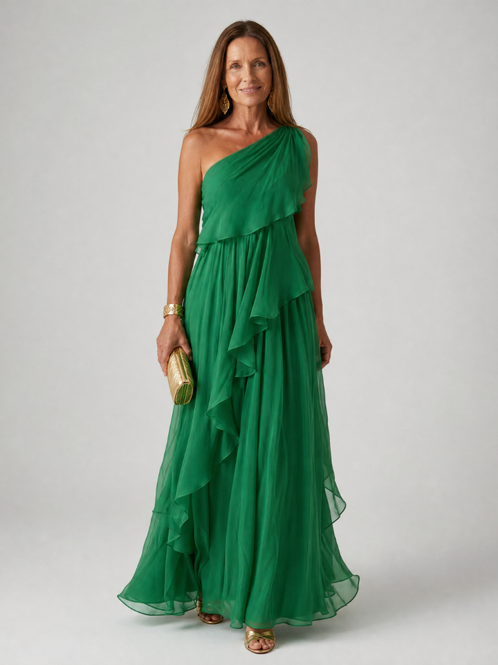 Tracey | Floral Print Three Quarter Sleeve Maxi Dress