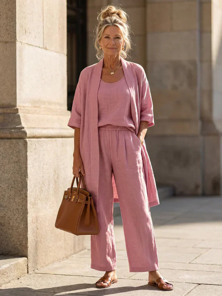 Lorrin Elegant Set | Textured Knit Maxi Dress