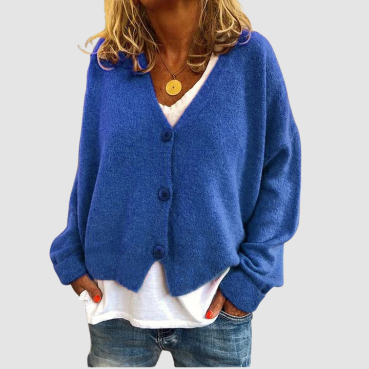Holly Knit Cardigan - Cozy Open Front, Long Sleeve, Casual Cardigan