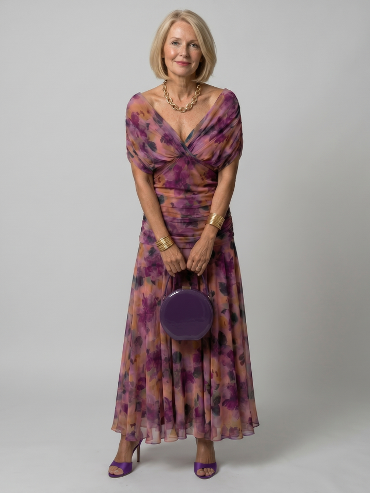 Calen - Off Shoulder Flow Midi Dress | Casual, Elegant, Comfortable