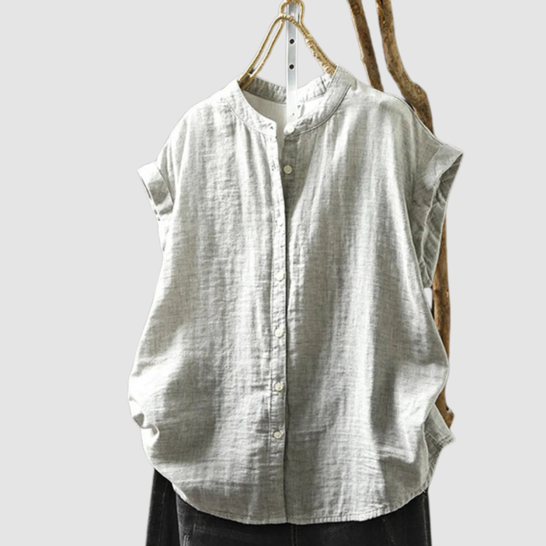 Ingrid - Vintage Print Three Quarter Sleeve Blouse