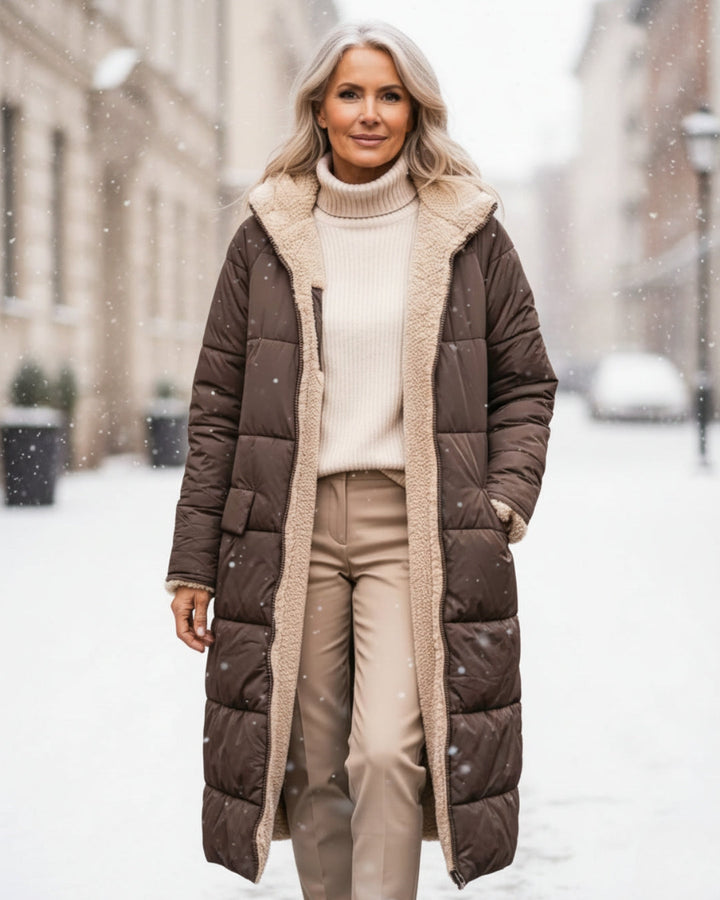Sheena | Long Sleeve, Quilted, Warm Winter Coat