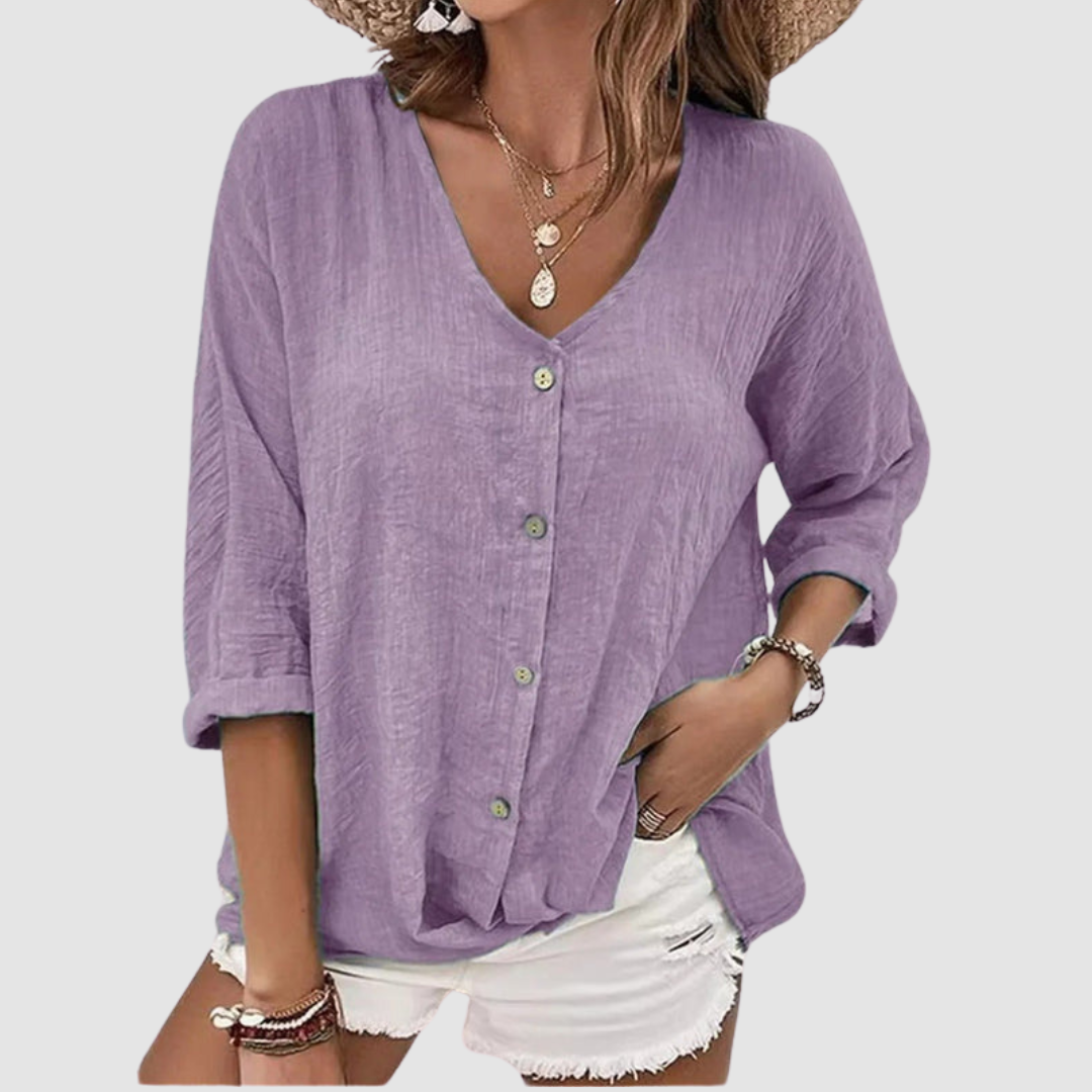 Monica | Elegant Breathable Three Quarter Blouse