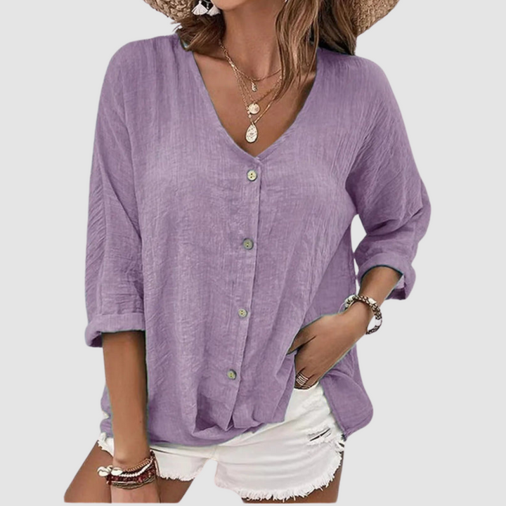 Monica | Elegant Breathable Three Quarter Blouse