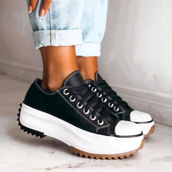 Vina Platform Shoes | Casual Chic Leather Footwear