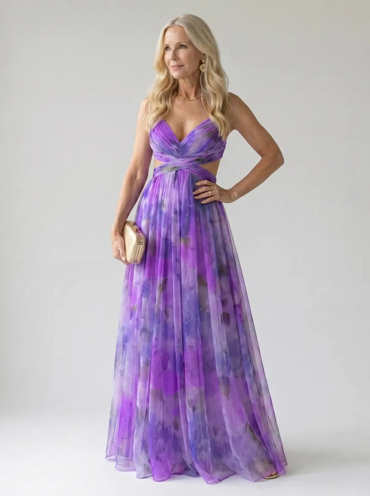 Isel | Soft Wrap Three Quarter Sleeve Maxi Dress