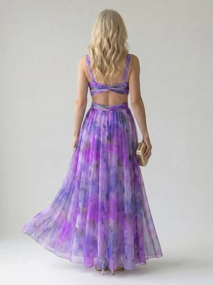 Isel | Soft Wrap Three Quarter Sleeve Maxi Dress