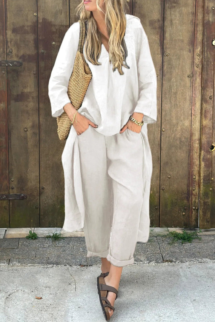 Carolyn Chic and Comfortable Set | Relaxed Fit Knit Top and Pants Set