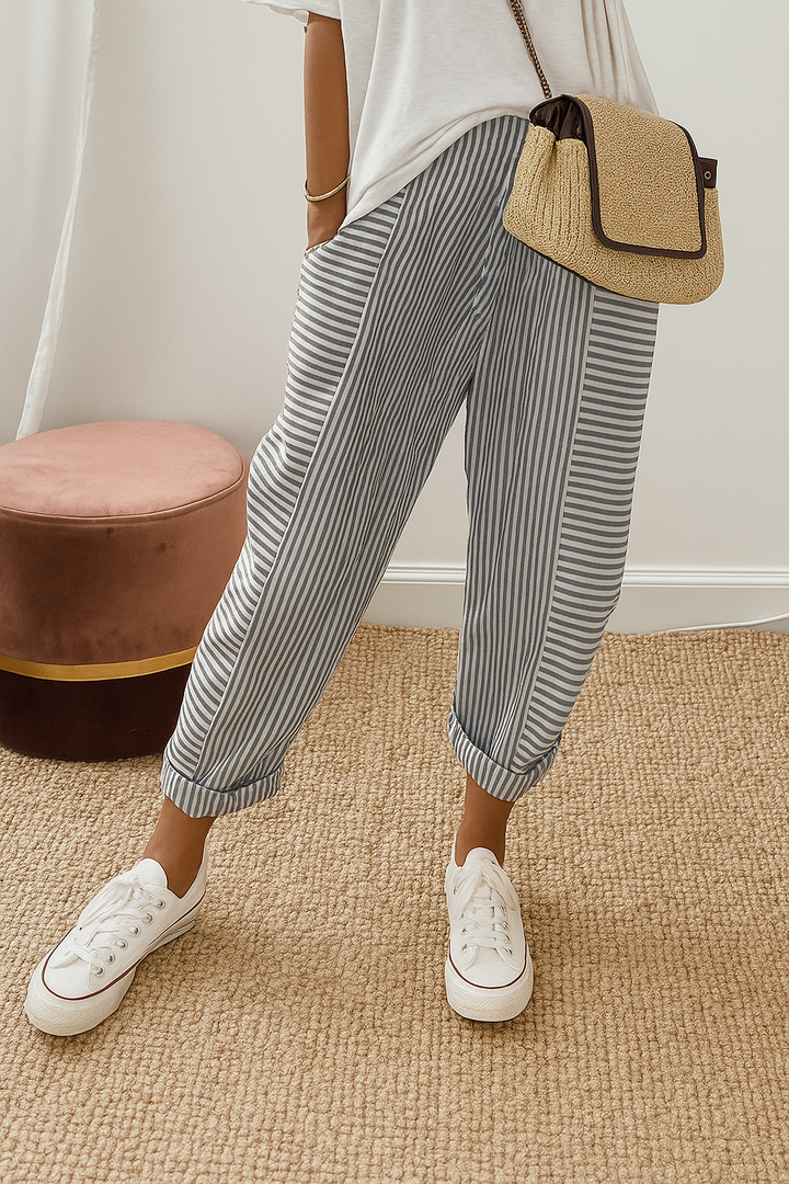 Marlyn | Striped Three Quarter Pants