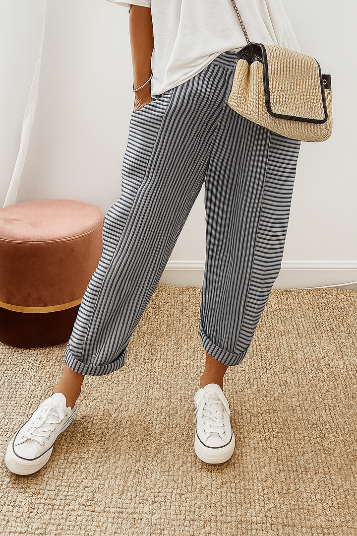 Marlyn | Striped Three Quarter Pants