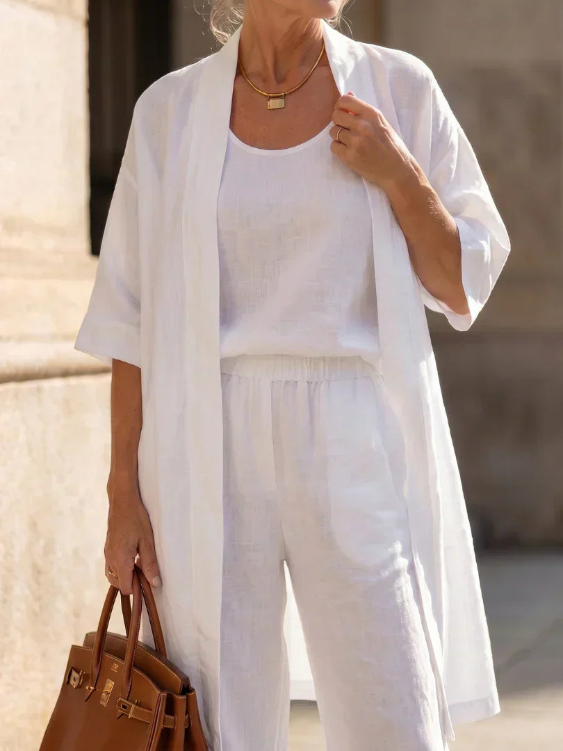 Lorrin Elegant Set | Textured Knit Maxi Dress