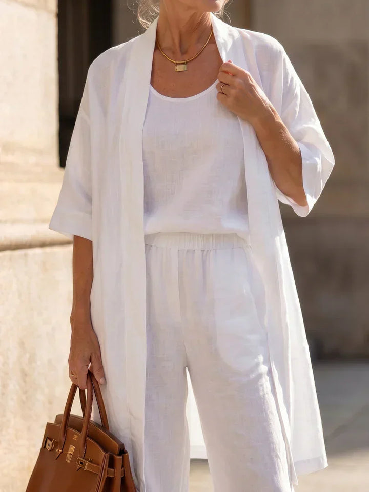 Lorrin Elegant Set | Textured Knit Maxi Dress