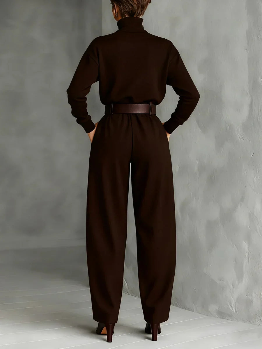 Jessica | Elegant Top & Straight-Leg Pants Set